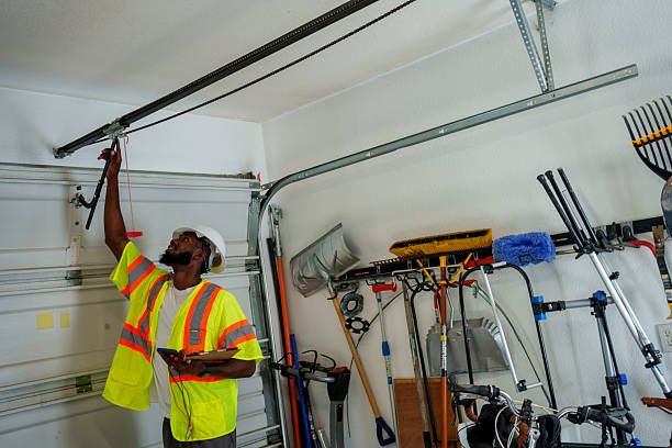 Professional Garage Door Installation technician working in Maryland City, MD